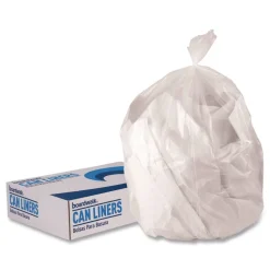 Boardwalk Z8048MNKR01 40 in. x 48 in. 45 gal. 12 mic High-Density Can Liners - Natural (250/Carton)