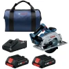 Bosch 18V Brushless Lithium-Ion Blade-Right 6-1/2 in. Cordless Circular Saw Kit with 2 Batteries (4 Ah)