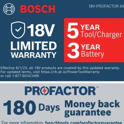 Bosch 18V PROFACTOR Brushless Lithium-Ion 1/2 in. Cordless Drill Driver Kit (8 Ah)