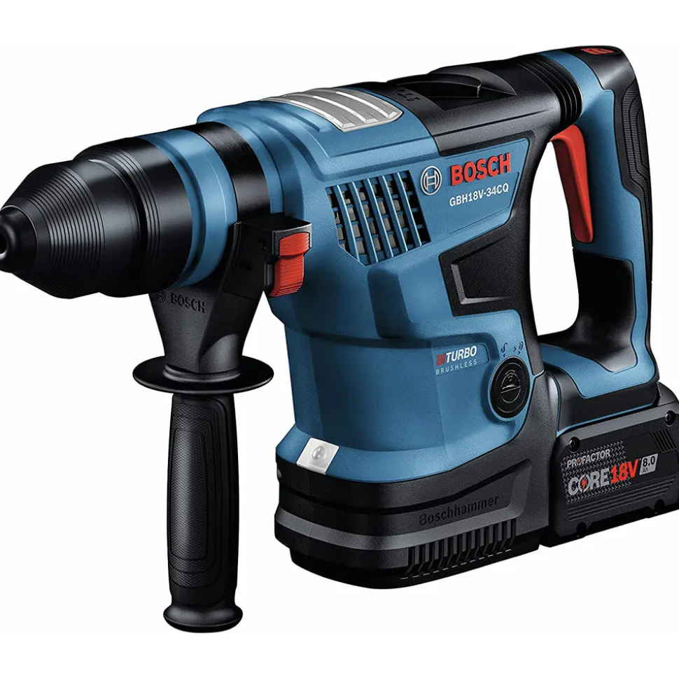 Bosch 18V PROFACTOR Brushless Lithium-Ion 1-1/4 in. Cordless SDS-Plus Bulldog Rotary Hammer Kit with 2 Batteries (8 Ah)