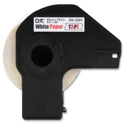 Brother 2.44 in. x 50 ft. Continuous Paper Label Tape - White (3/Pack)