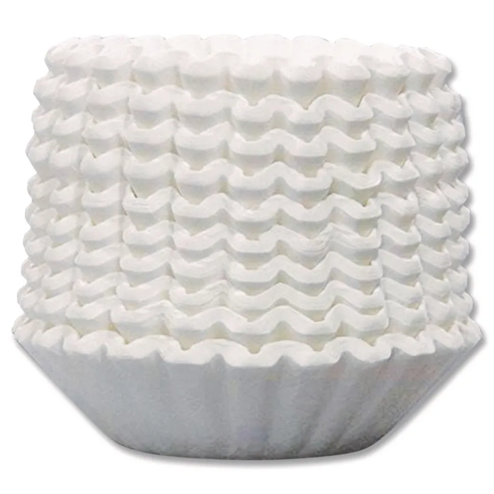 BUNN 20118.0010 Flat Bottom Coffee/Tea Brewer Filters - White (50/Pack, 60 Packs/Carton)