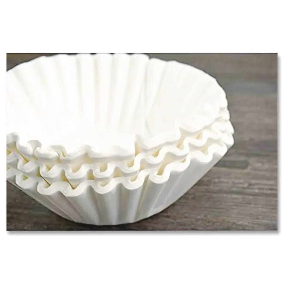 BUNN 20118.0010 Flat Bottom Coffee/Tea Brewer Filters - White (50/Pack, 60 Packs/Carton)