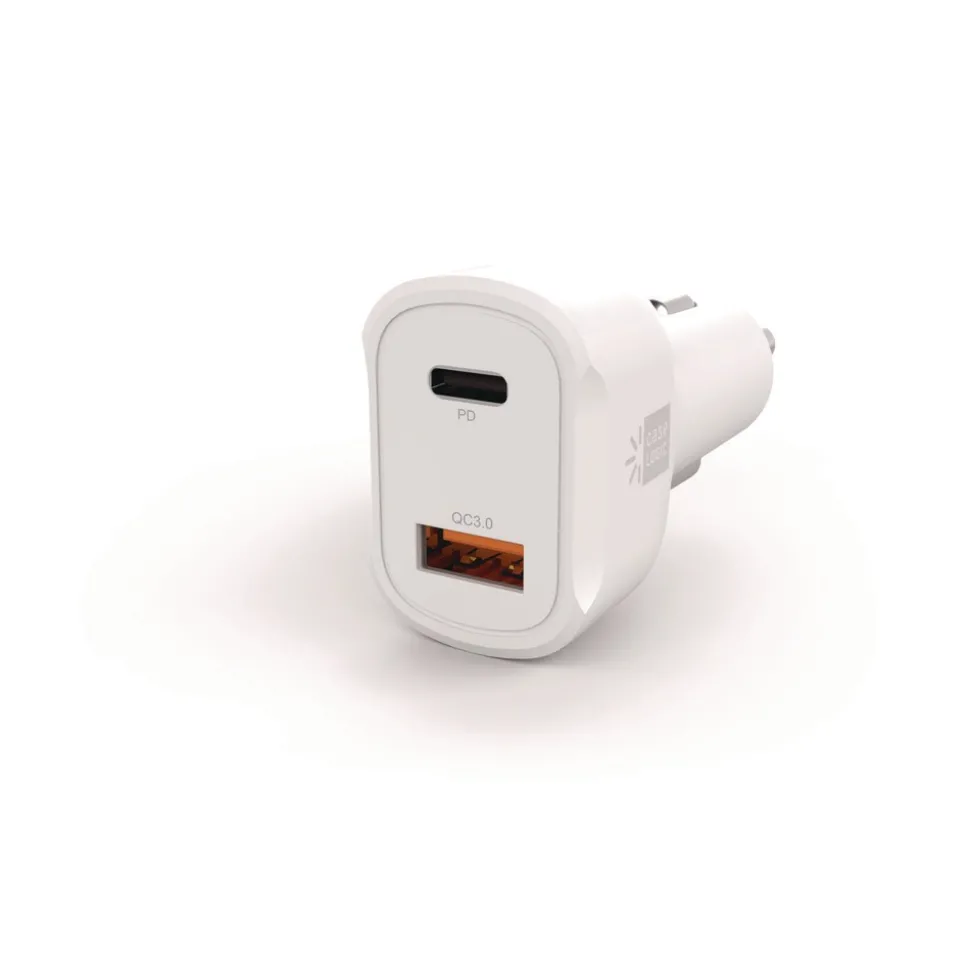 ByTech 60 Watts Two 3 A Ports PD Car Charger - White