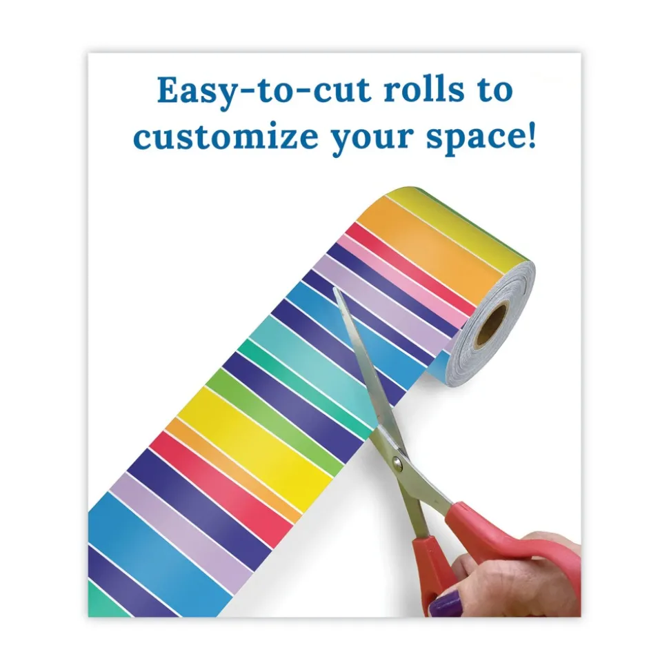 Carson-Dellosa 2.25 in. x 65 ft. Rolled Straight Borders - Multicolor
