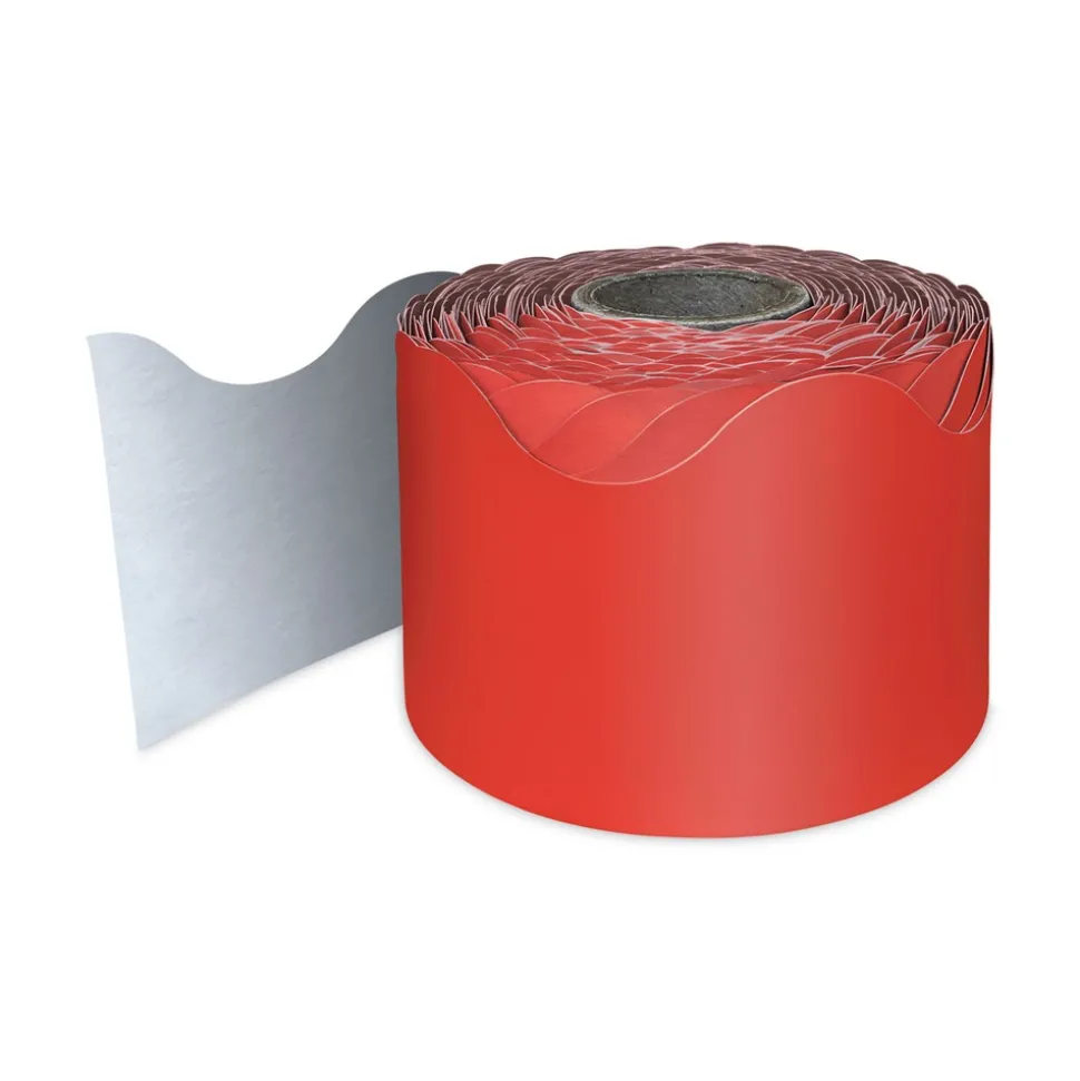 Carson-Dellosa 2.25 in. x 65 ft. Rolled Scalloped Borders - Red