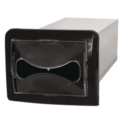 Cascades PRO DN200 6.25 in. x 18 in. x 6.5 in. Tandem In-Counter Interfold Napkins Dispenser - Black