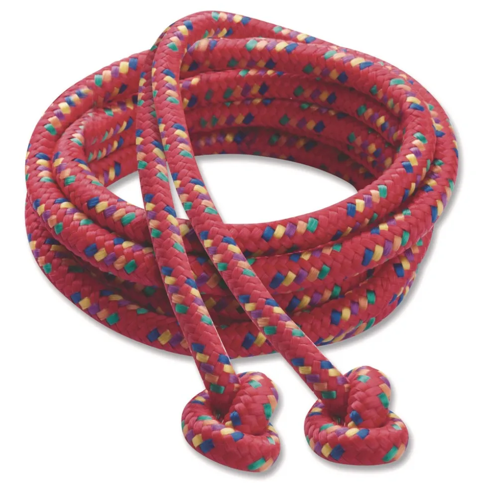 Champion Sports 8 ft. Braided Nylon Jump Ropes - Assorted (6/Set)