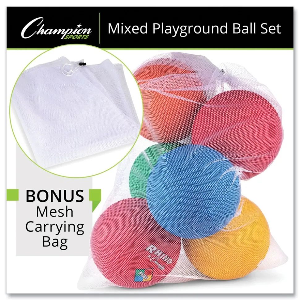 Champion Sports Multi-Size Playground Ball Set - Multi-Color (14/Set)