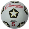 Champion Sports No. 5 Size Rubber Sports Ball For Soccer - White/Black