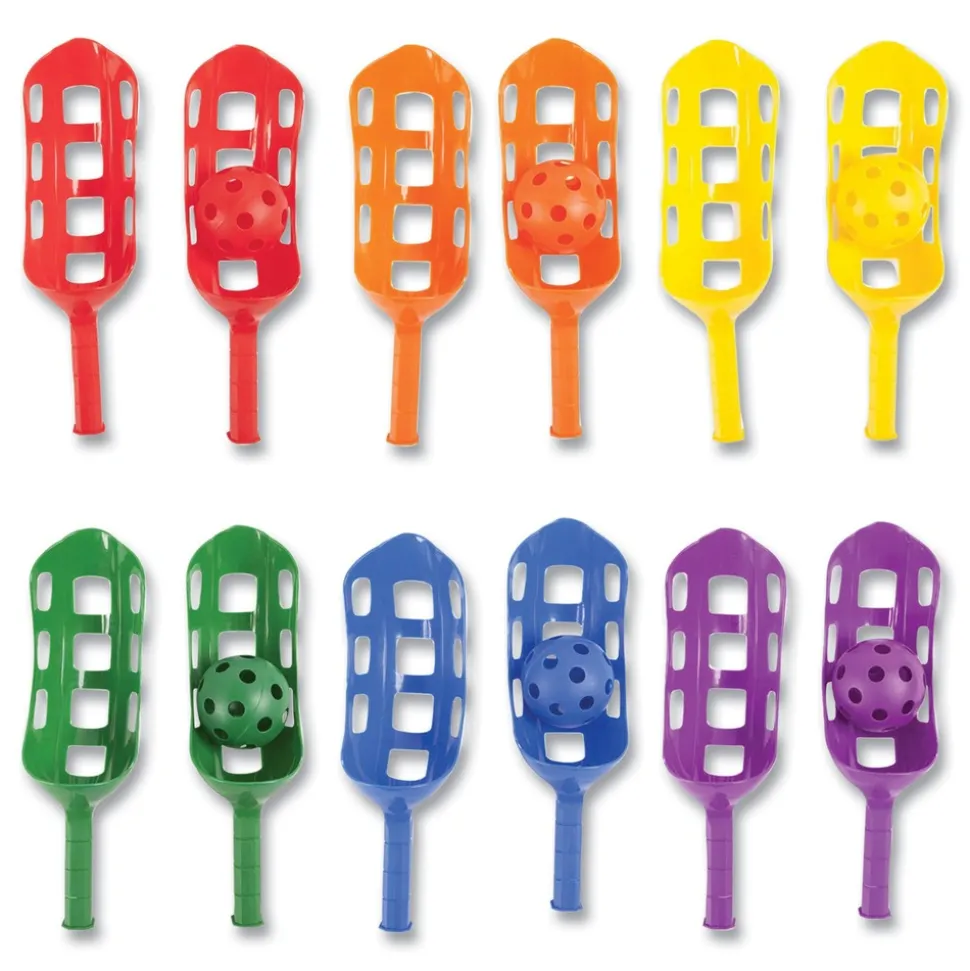 Champion Sports Plastic Scoop Ball Set - Assorted Colors (6/Set)