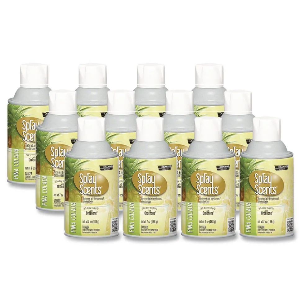 Chase Products Champion Sprayon SPRAYScents 7 oz. Metered Air Freshener Refill - Pina Colada (12/Carton)