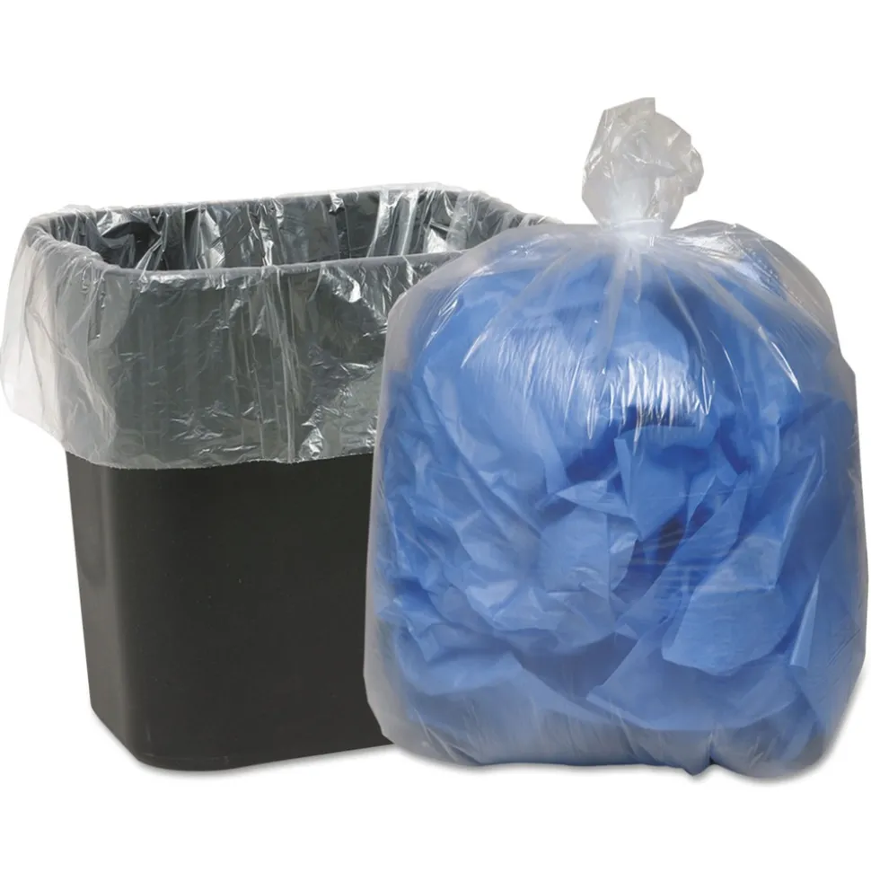 Classic Clear 10 Gallon 0.6 mil 24 in. x 23 in. Linear Low-Density Can Liners Clear (500/Carton)