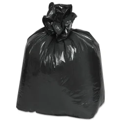 Classic 10 Gallon 0.6 mil 24 in. x 23 in. Linear Low-Density Can Liners - Black (25 Bags/Roll, 20 Rolls/Carton)