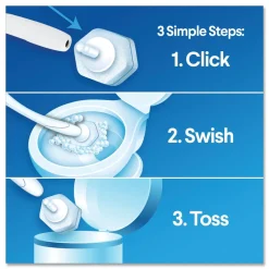 Clorox ToiletWand Disposable Toilet Cleaning System with Handle/Caddy/Refills - White (6/Carton)