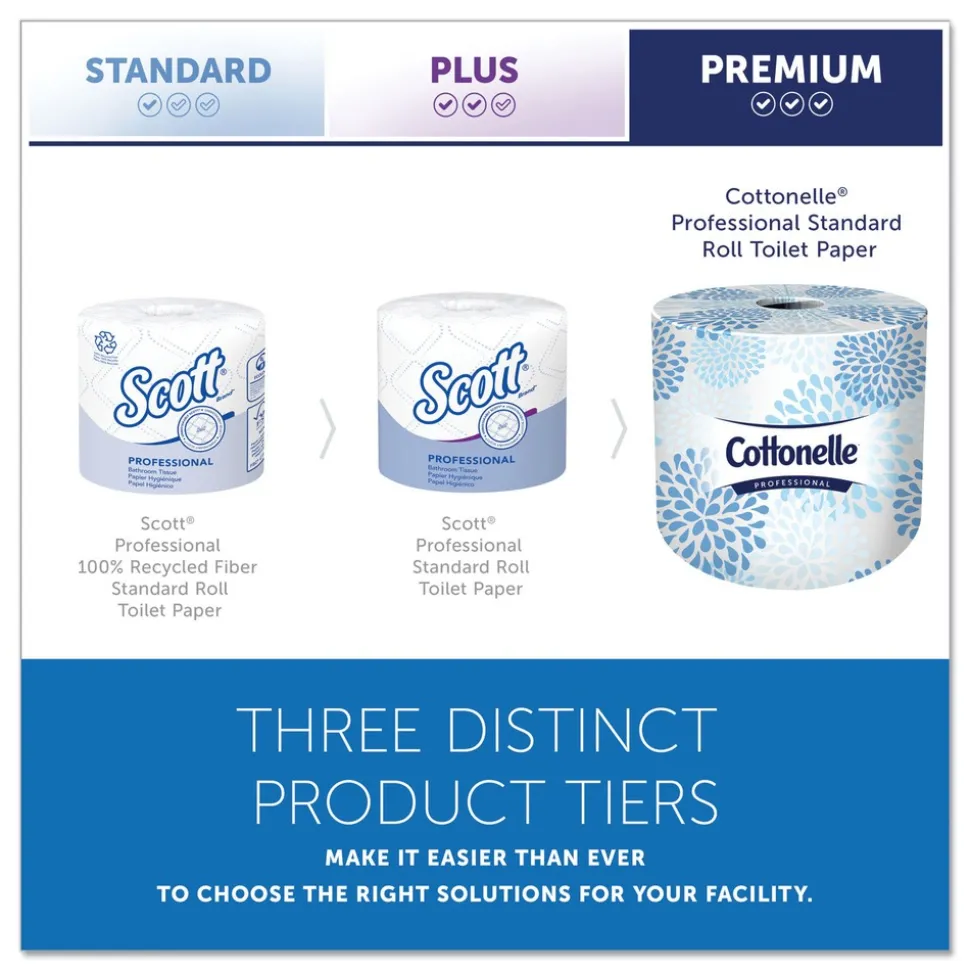 Cottonelle 17713 2-Ply Septic Safe Bathroom Tissue for Business - White (60/Carton)