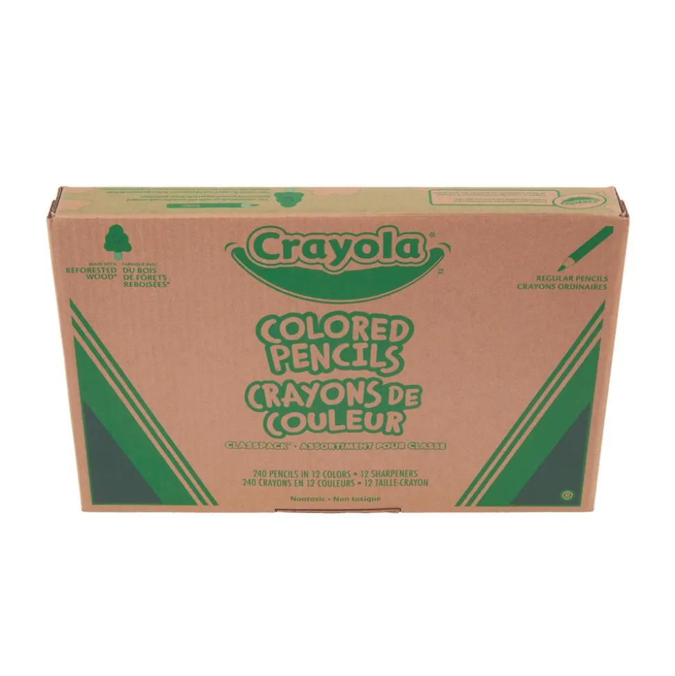 Crayola Color Pencil Classpack Set with Sharpeners - Assorted Lead and Barrel Colors (240/Pack)
