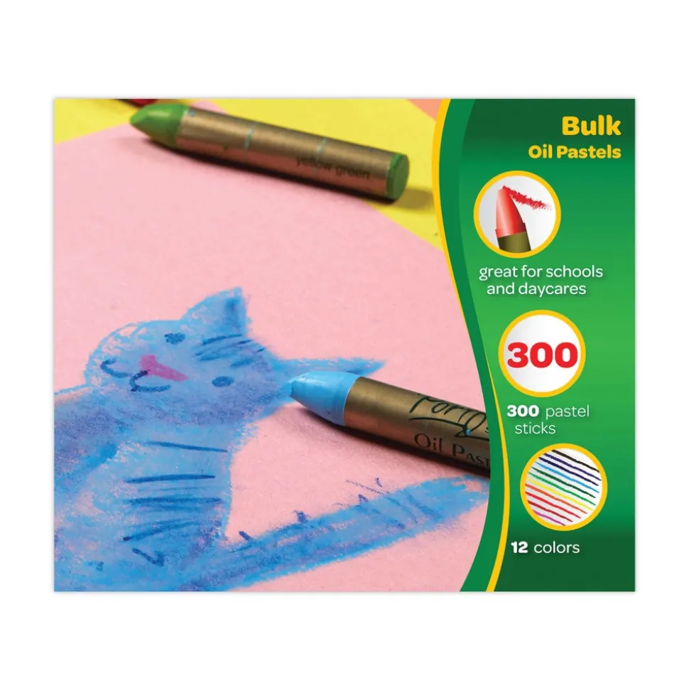 Crayola Portfolio Series Oil Pastels - Assorted Colors (300/Carton)