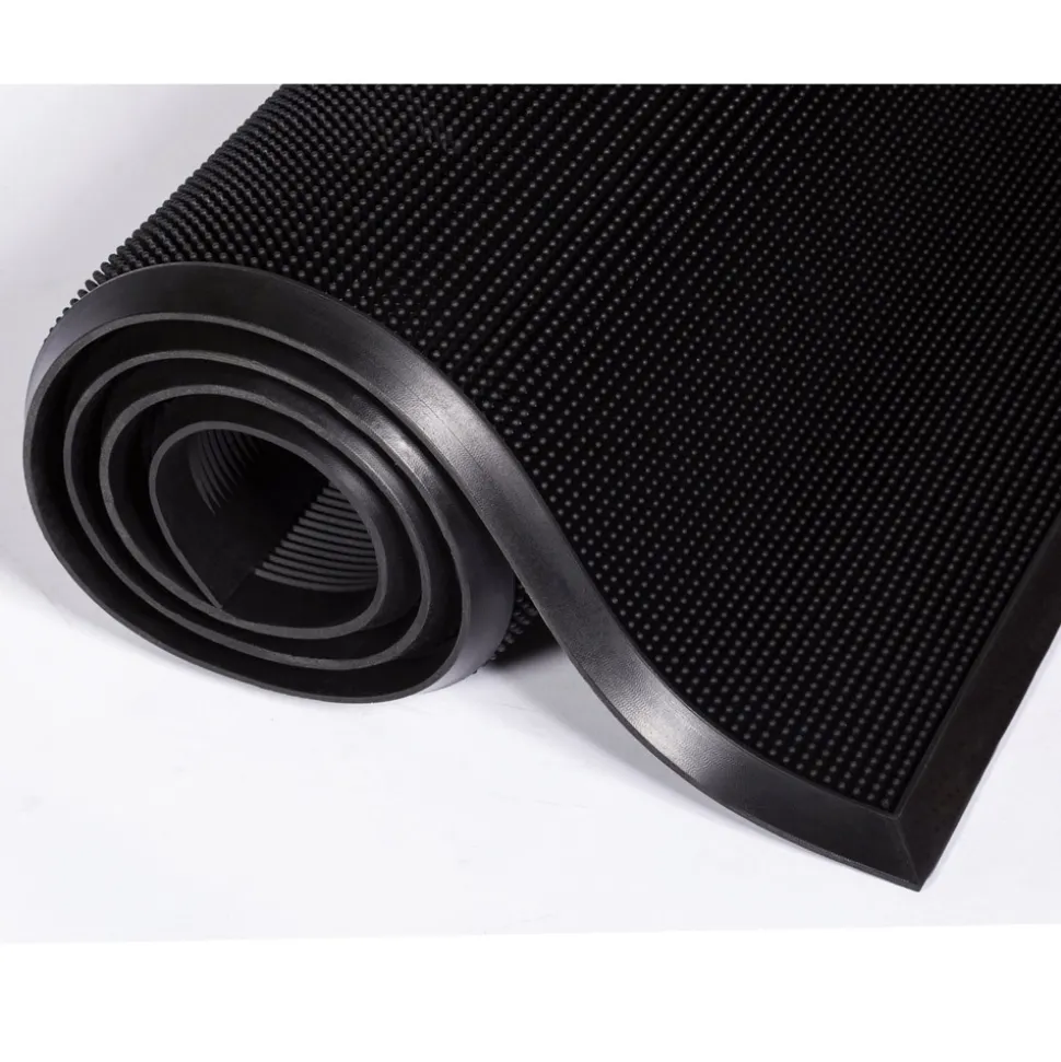 Crown Mat-A-Dor 24 in. x 32 in. Rubber Entrance/Scraper Mat - Black