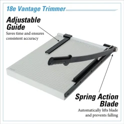 Dahle 18E Vantage 15.5 x 18.75 Guillotine 15-Sheet Paper Trimmer/Cutter