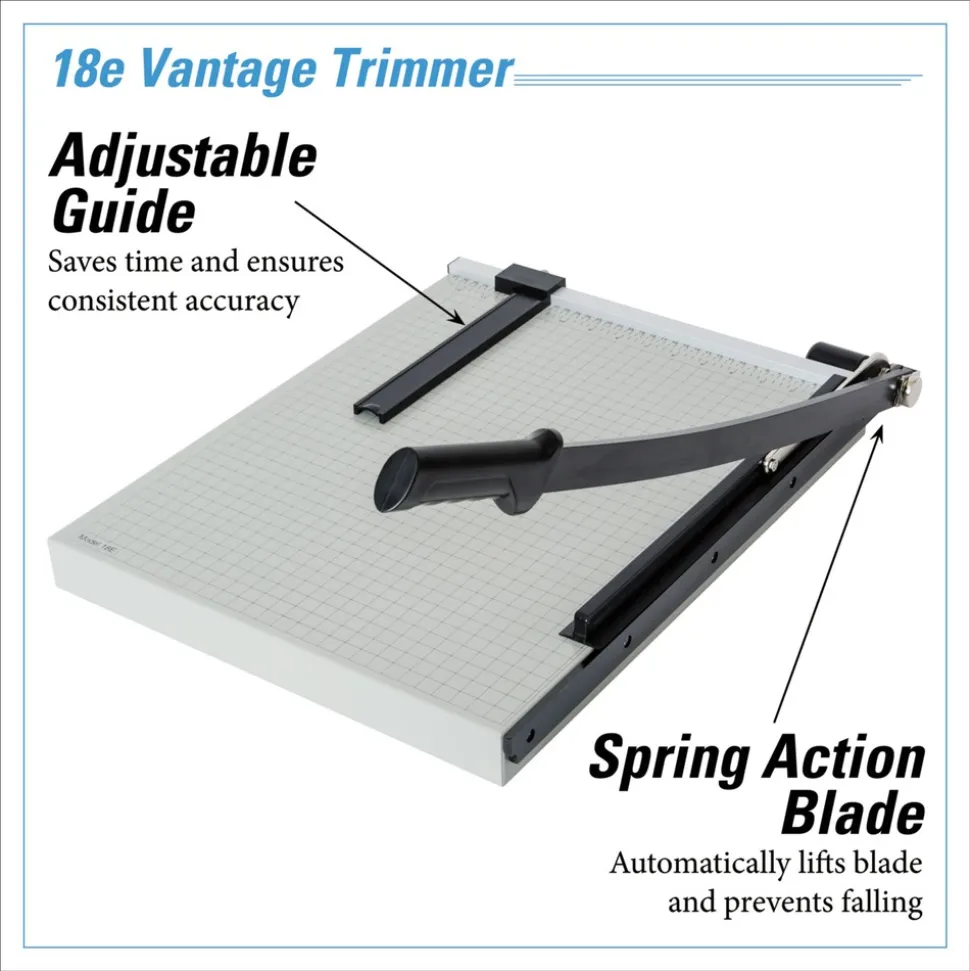 Dahle 18E Vantage 15.5 x 18.75 Guillotine 15-Sheet Paper Trimmer/Cutter