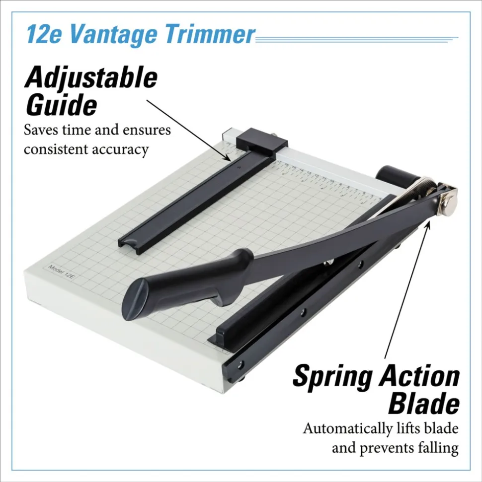 Dahle Vantage 10 x 12.75 Guillotine 15-Sheet Paper Trimmer/Cutter