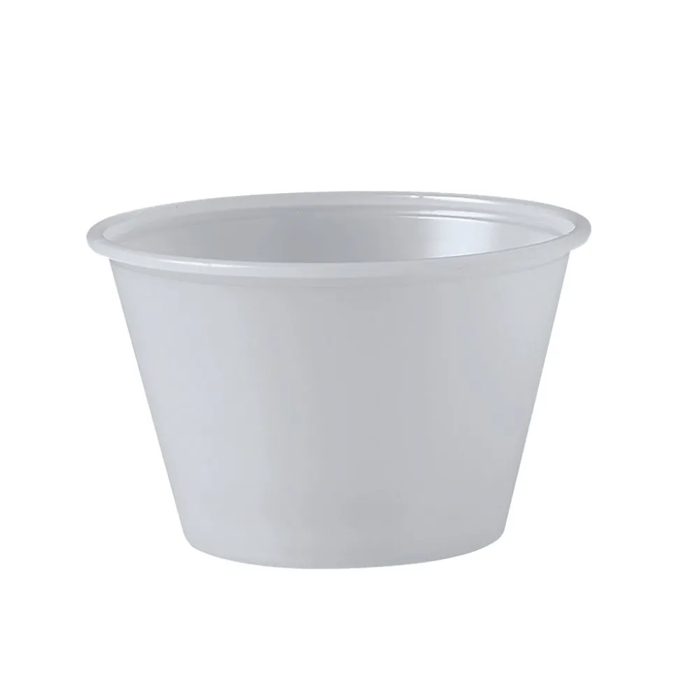 Dart 4 oz. Polystyrene Portion Cups - Translucent (2500/Carton)