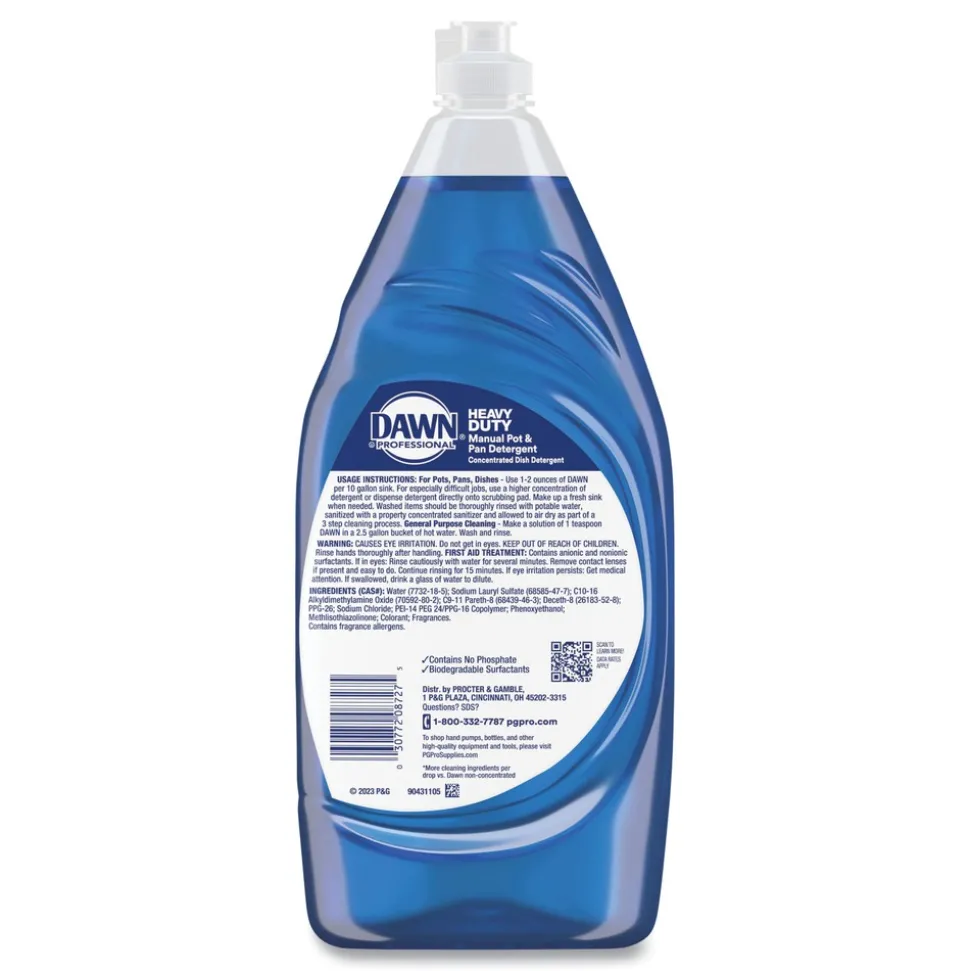 Dawn Professional 80730044 38 oz. Heavy-Duty Manual Pot/Pan Dish Detergent - Original Scent (8/Carton)