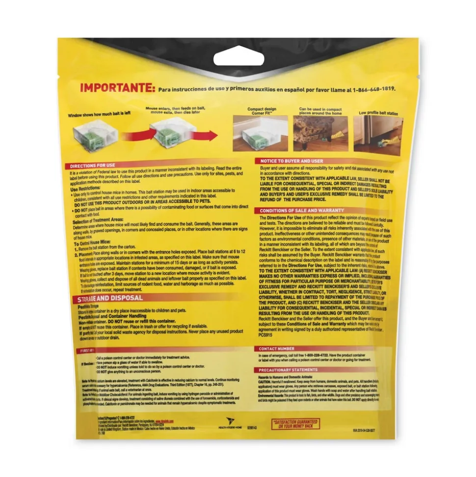 d-CON 3 in. x 3 in. x 1.25 in. Disposable Bait Station (6/Carton)