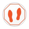 Deflecto 20 in. Diameter Feet Personal Spacing Discs - Clear/Red (50/Carton)