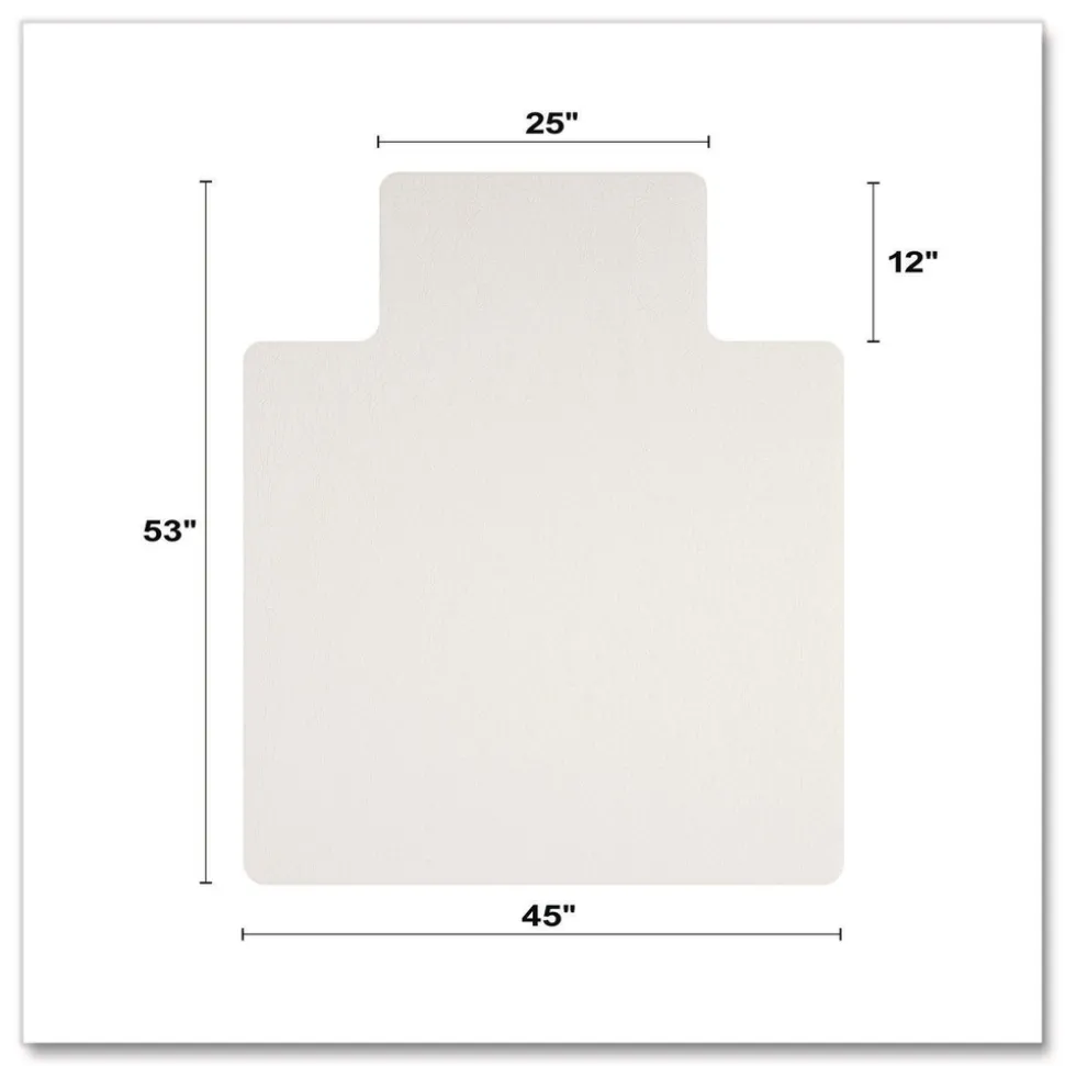 Deflecto 45 in. x 53 in. Oceanmat Hard Floor Lipped Chair Mat - Clear
