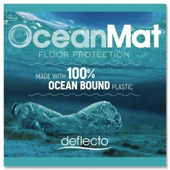 Deflecto 45 in. x 53 in. Oceanmat Hard Floor Lipped Chair Mat - Clear