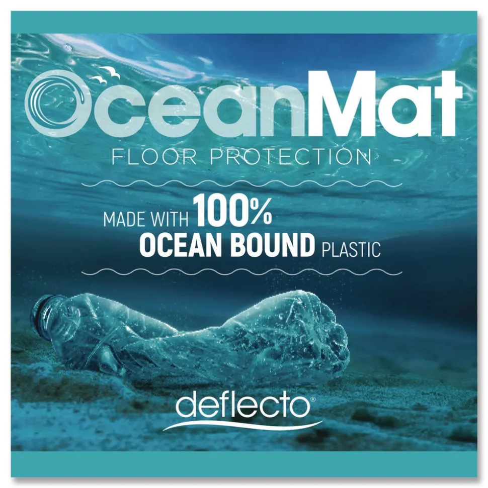 Deflecto 45 in. x 53 in. Oceanmat Hard Floor Lipped Chair Mat - Clear