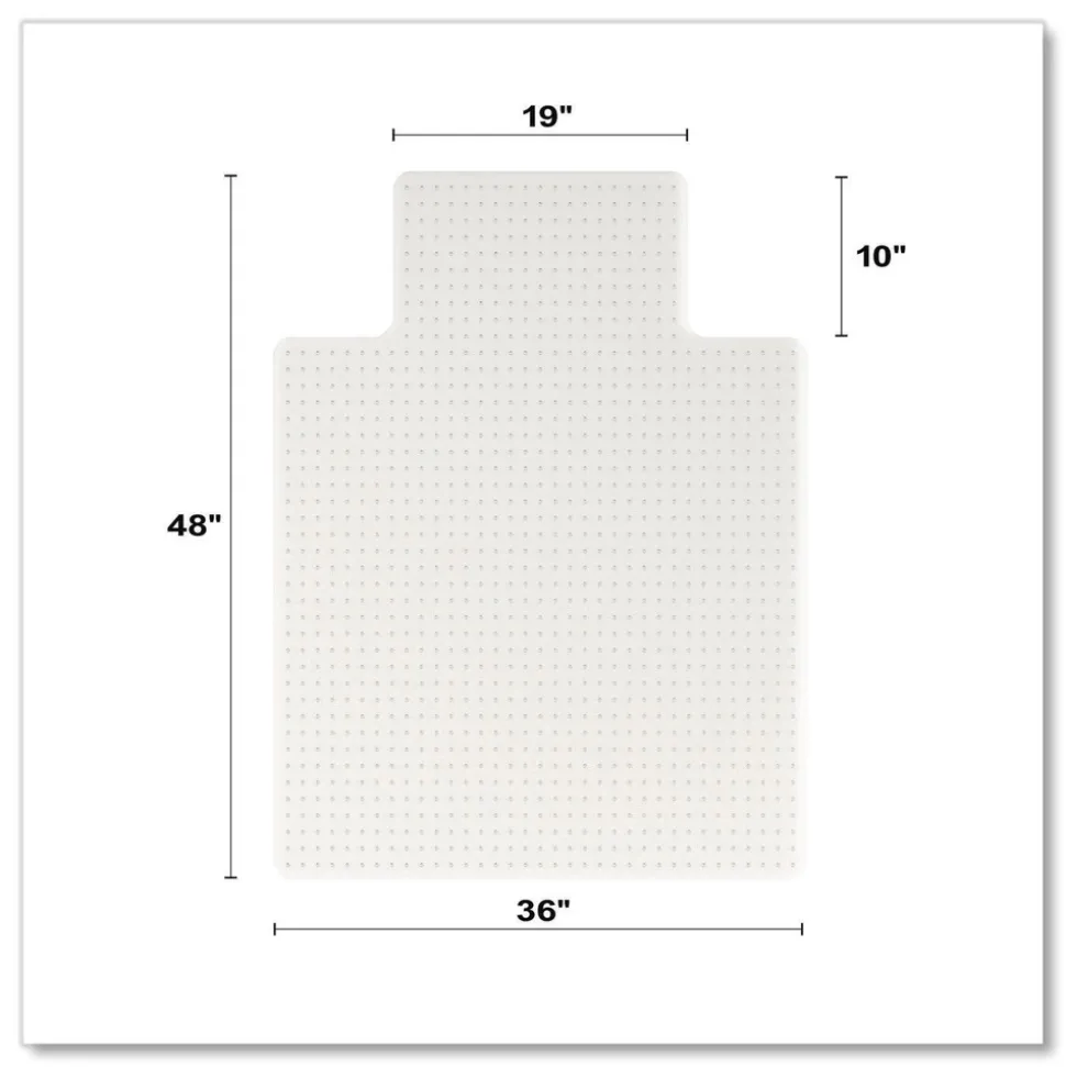Deflecto 36 in. x 48 in. OceanMat Lipped Carpet Chair Mat - Clear