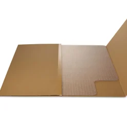 Deflecto 36 x 48 SuperMat Frequent Use Flat Lipped Chair Mat for Med Pile Carpet - Clear