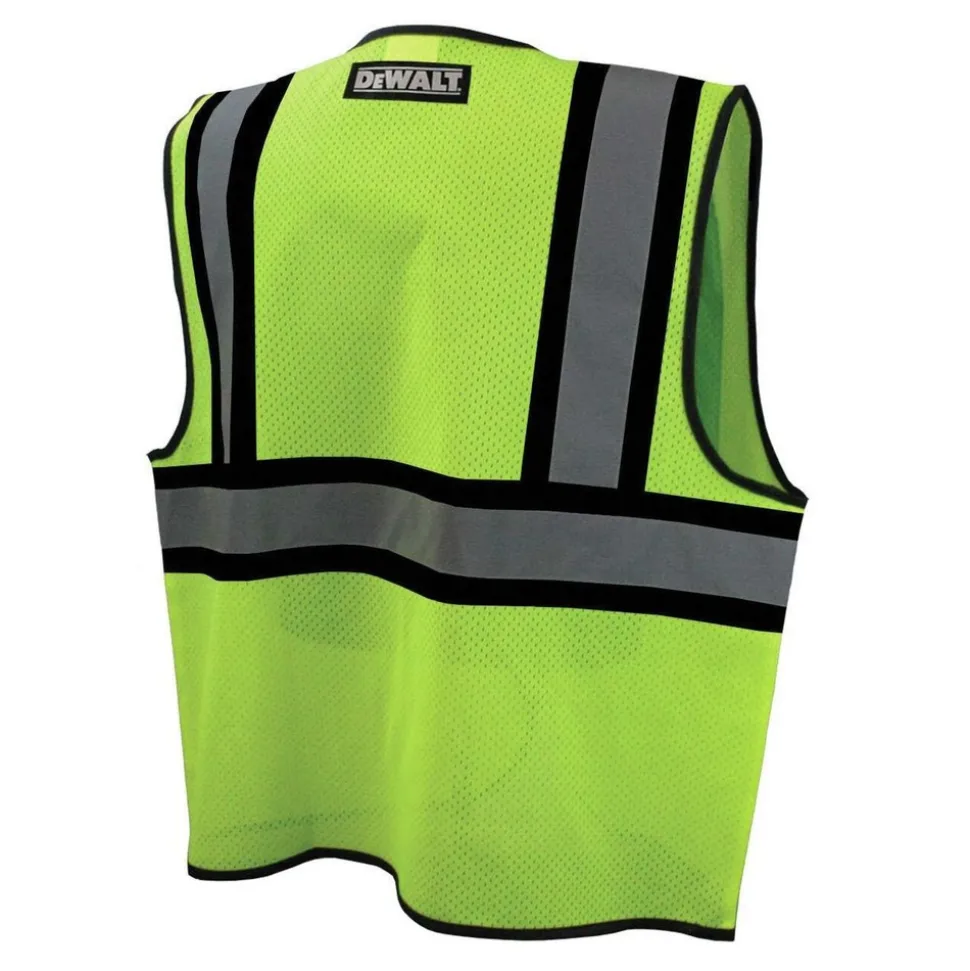 Dewalt Class 2 Contrasting Trim Economy Mesh Vest - Green - Large