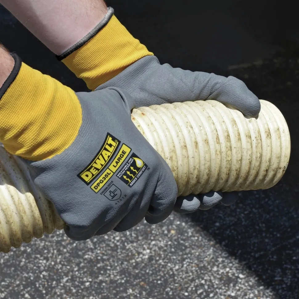 Dewalt Full Dip Water-resistant Breathable Work Gloves - Large (12/Carton)