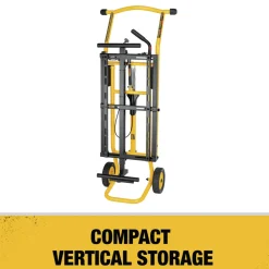 Dewalt 25 in. x 60 in. x 32.5 in. Heavy-Duty Rolling Miter Saw Stand - Yellow/Black
