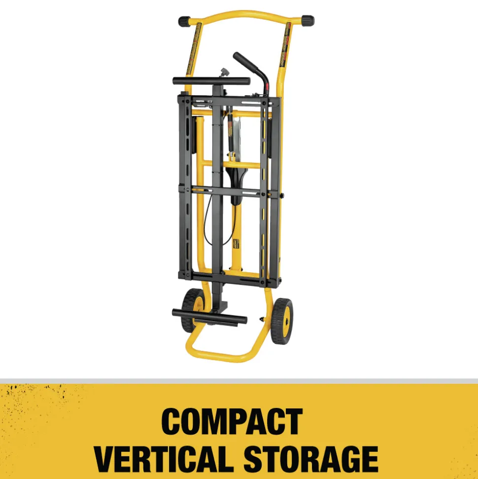 Dewalt 25 in. x 60 in. x 32.5 in. Heavy-Duty Rolling Miter Saw Stand - Yellow/Black