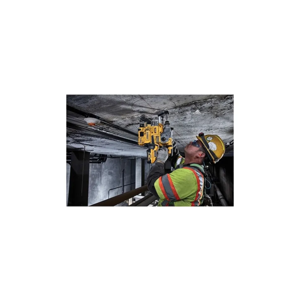 Dewalt 20V MAX XR Brushless Cordless 1-1/8 in. L-Shape SDS PLUS Rotary Hammer Kit with On Board Extractor (6 Ah)