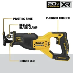 Dewalt 20V MAX XR Brushless Lithium-Ion Cordless Reciprocating Saw (Tool Only)