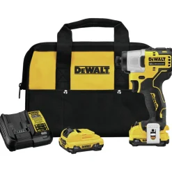 Dewalt XTREME 12V MAX Brushless Lithium-Ion 1/4 in. Cordless Impact Driver Kit with 2 Batteries (2 Ah)