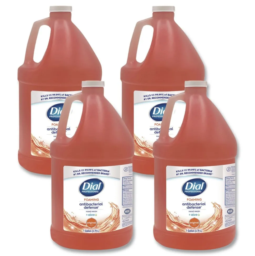 Dial Professional 1 gal. Plus Aloe Antibacterial Foaming Hand Wash Refill - Original Scent (4/Carton)