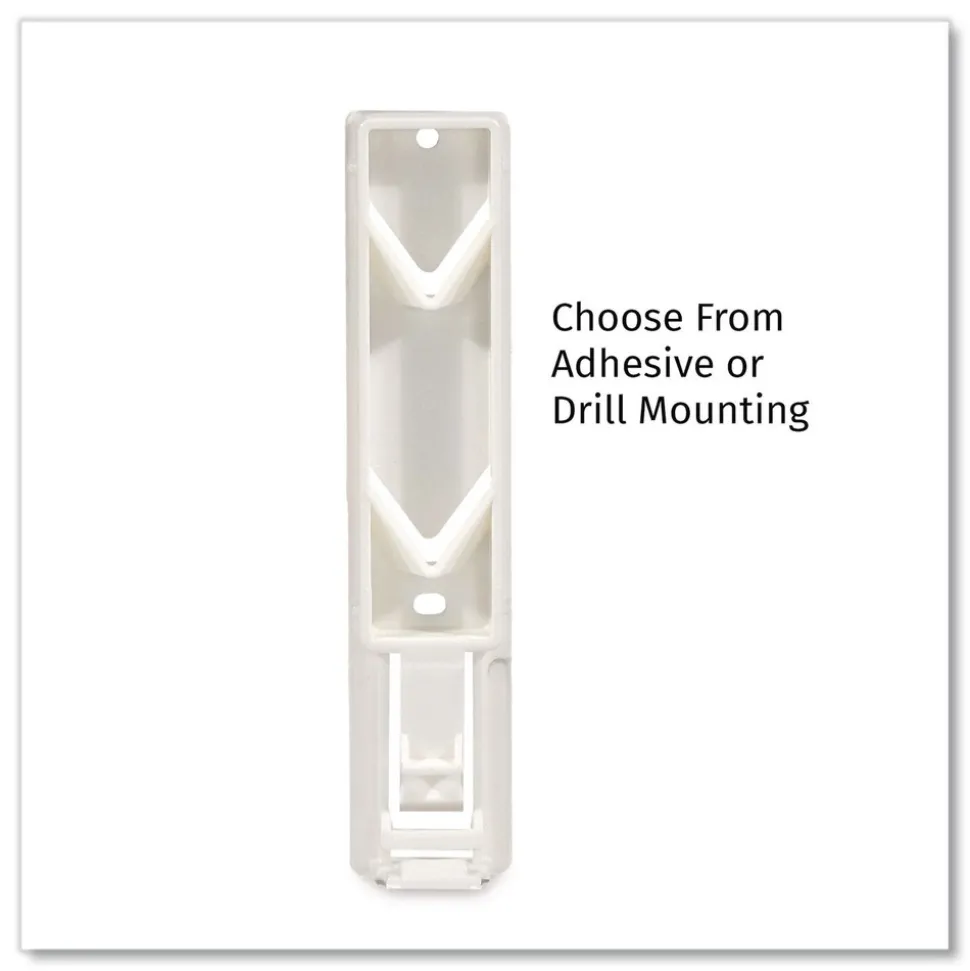 Diversified Hospitality Solutions EcoLux 1.19 in. x 0.44 in. x 5.69 in. Single Air Dispenser Bracket - White (24/Carton)