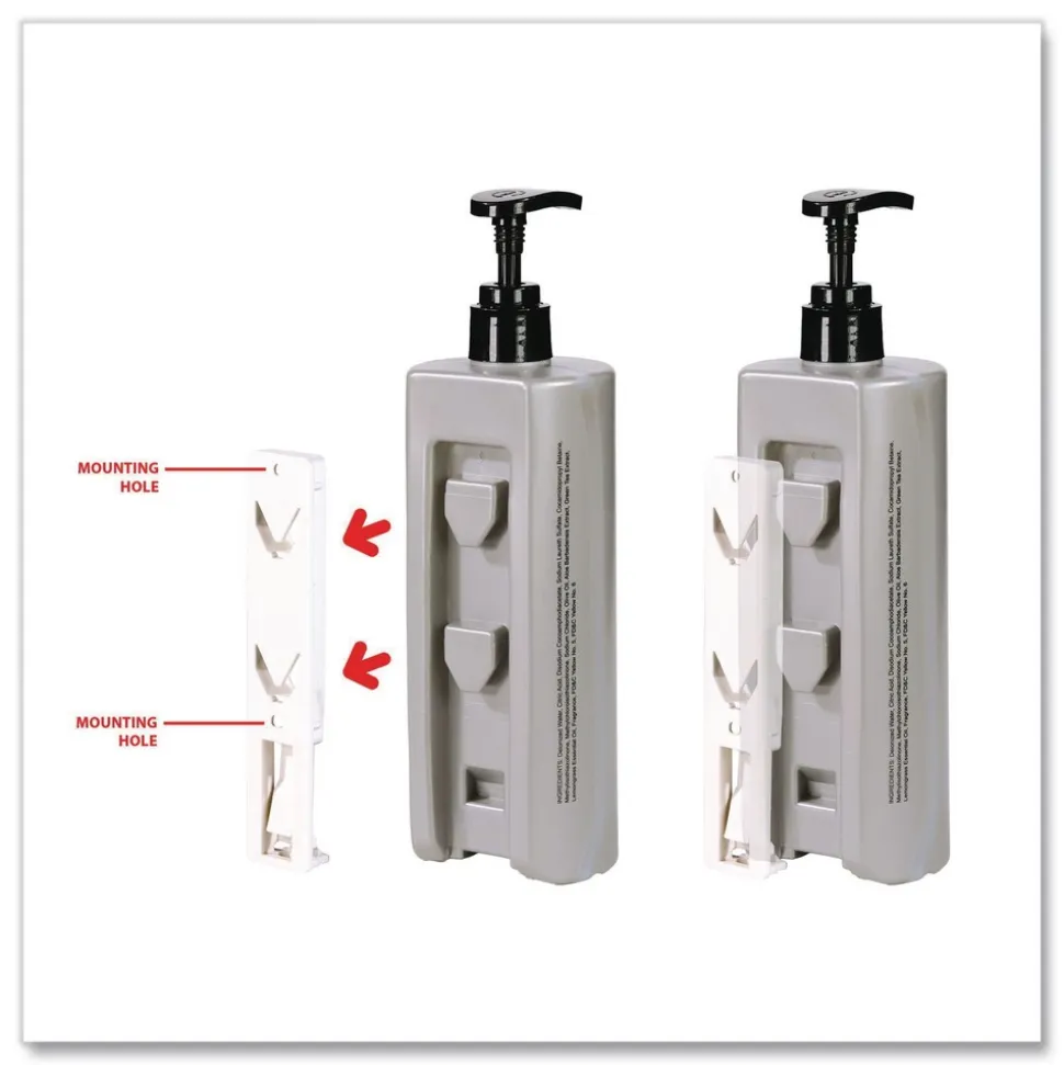 Diversified Hospitality Solutions EcoLux 1.19 in. x 0.44 in. x 5.69 in. Single Air Dispenser Bracket - White (24/Carton)