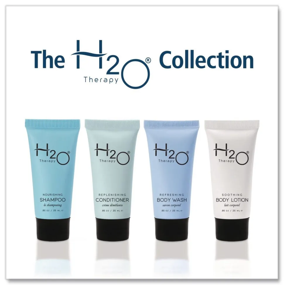 Diversified Hospitality Solutions H2O Therapy 0.85 oz Single-Use Shampoo - White Tea and Lemongrass (300/Carton)