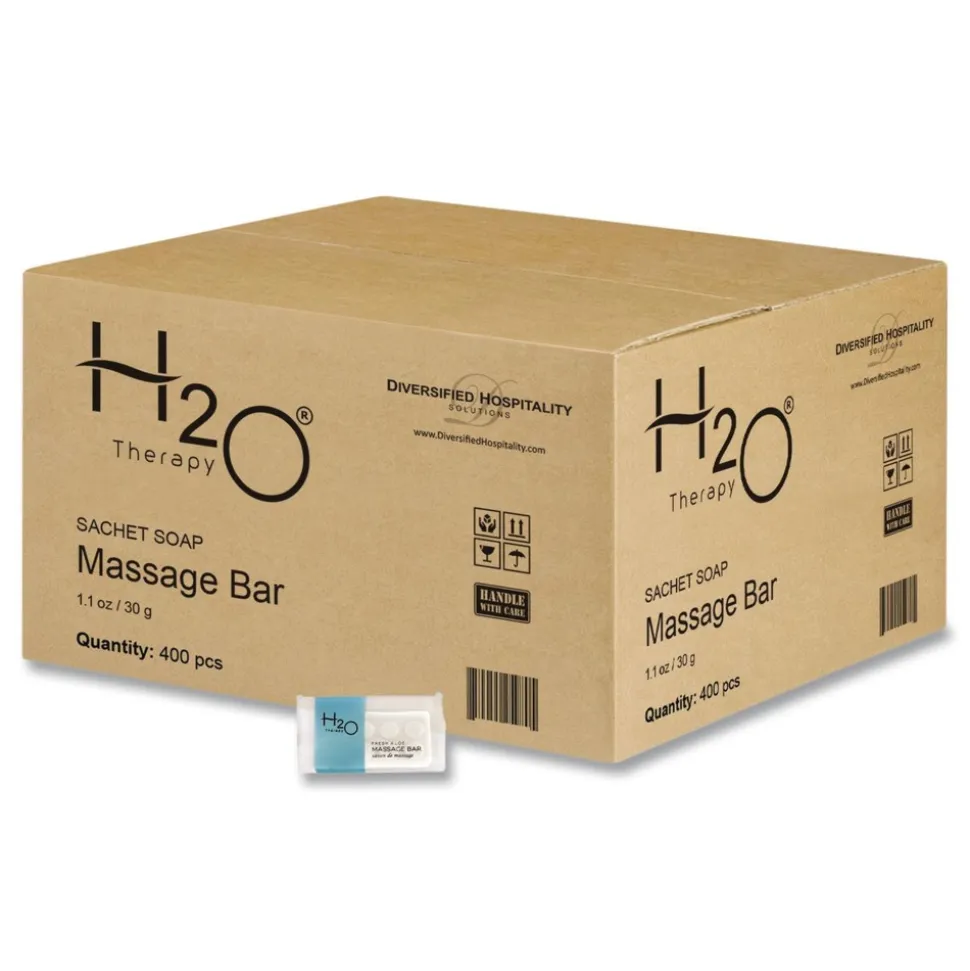 Diversified Hospitality Solutions H2O Therapy 1.1 oz Soaps - White Tea and Lemongrass (400/Carton)