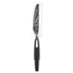 Dixie SmartStock Wrapped Heavyweight Cutlery Knives Refill - Black (960/Carton)