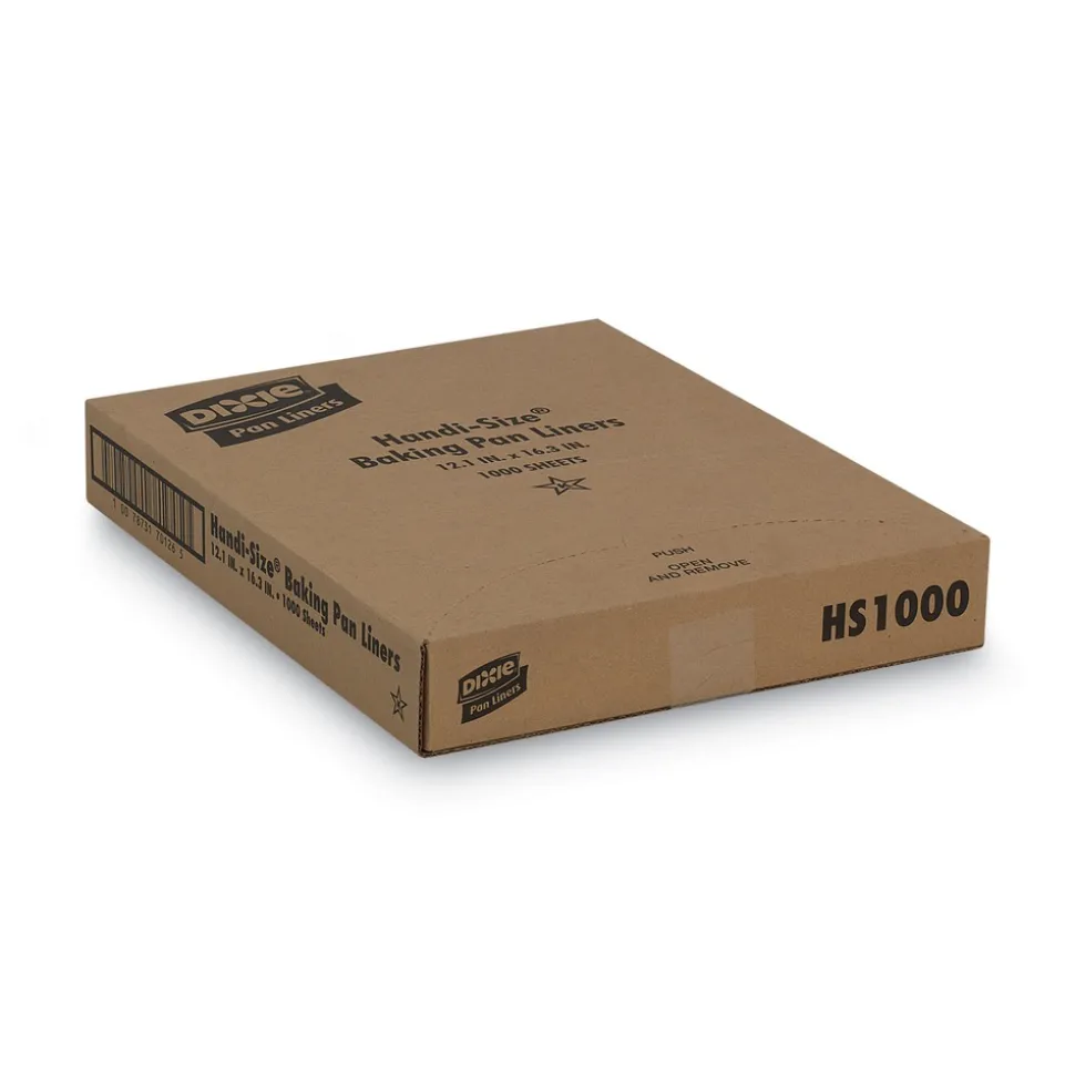 Dixie 12.2 in. x 16.38 in. Greaseproof Liftoff Pan Liners - White (1000/Carton)