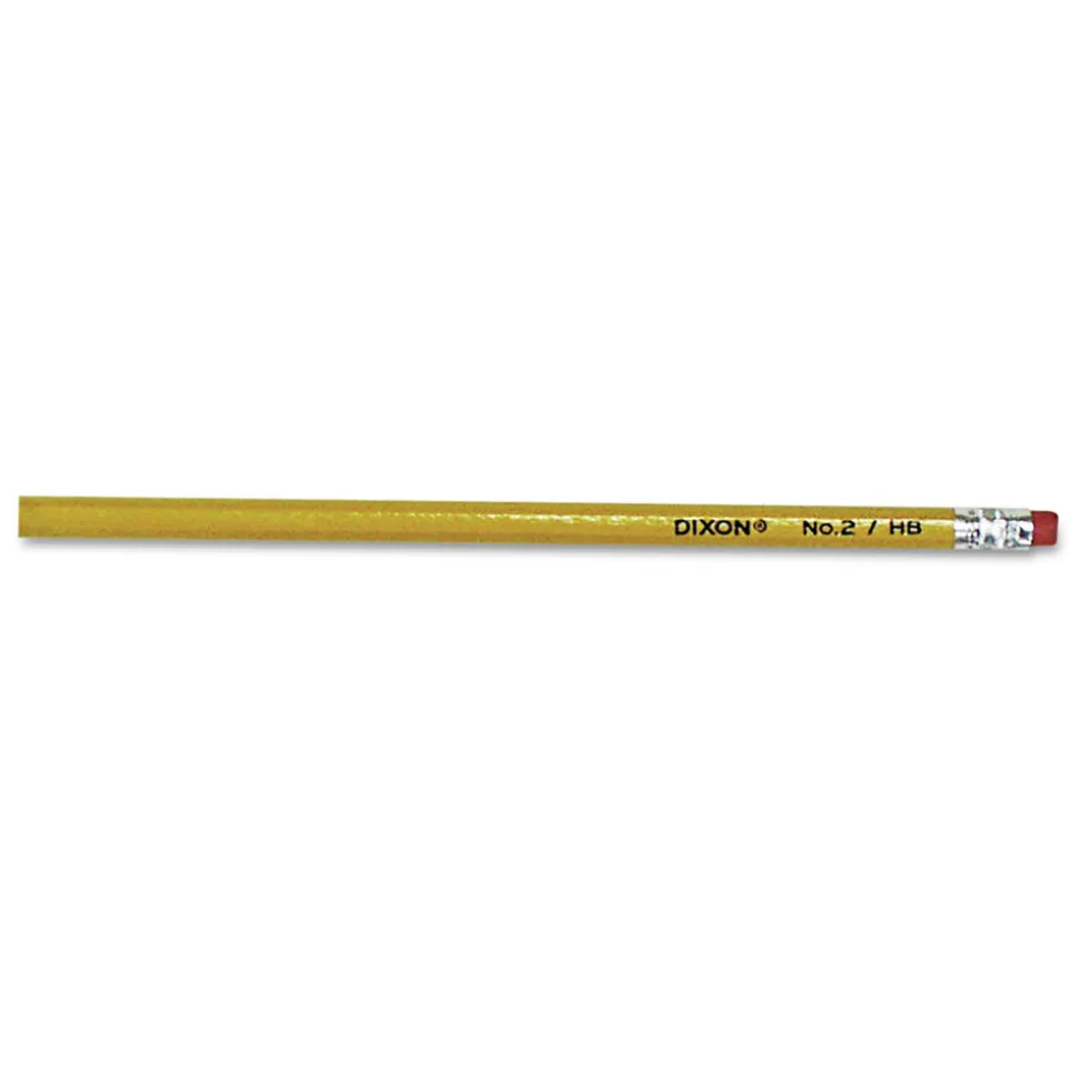 Dixon HB (No. 2) Pencil Value Pack - Black Lead/Yellow Barrel (144/Box)